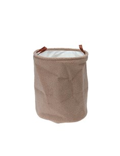 Καλάθι αποθήκευσης ή απλύτων πολυέστερ Υ50xØ38εκ. μπεζ